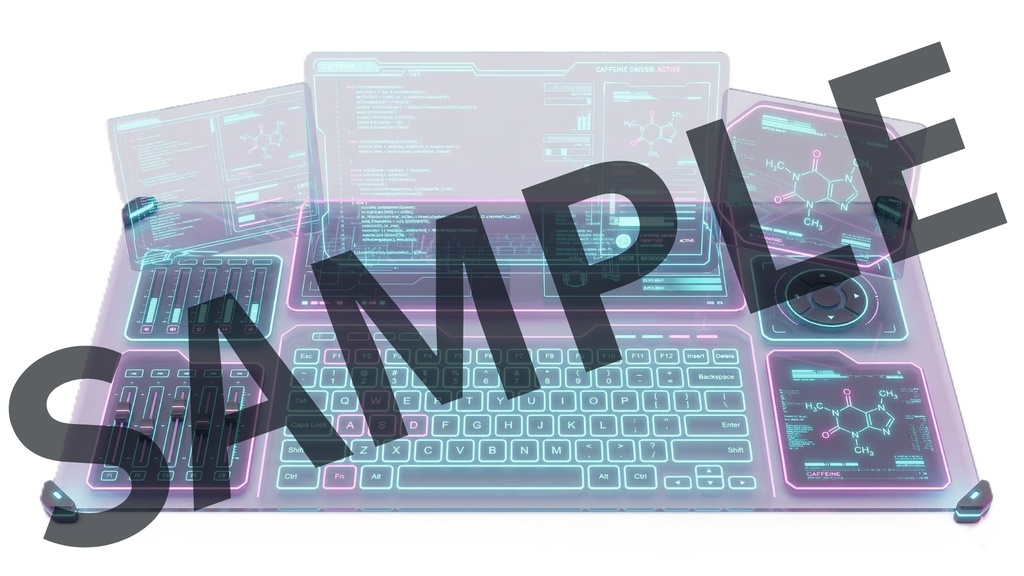 【商用利用OK】サイバーパンク配信素材セット|動く背景+デスク小物12種|VTuber・配信者向けネオン素材【OBS対応】