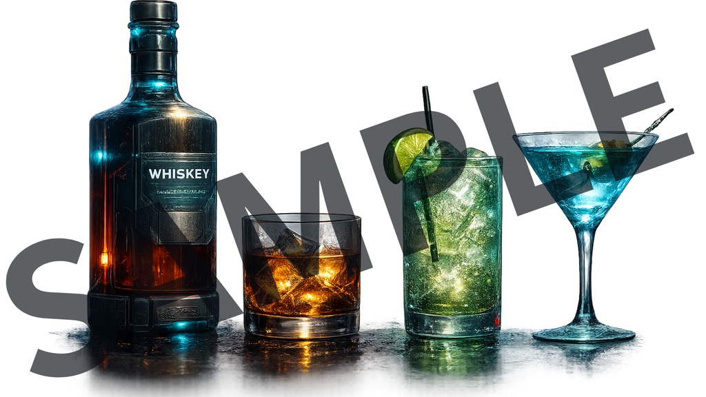 【商用利用OK】サイバーパンク配信素材セット|動く背景+デスク小物12種|VTuber・配信者向けネオン素材【OBS対応】