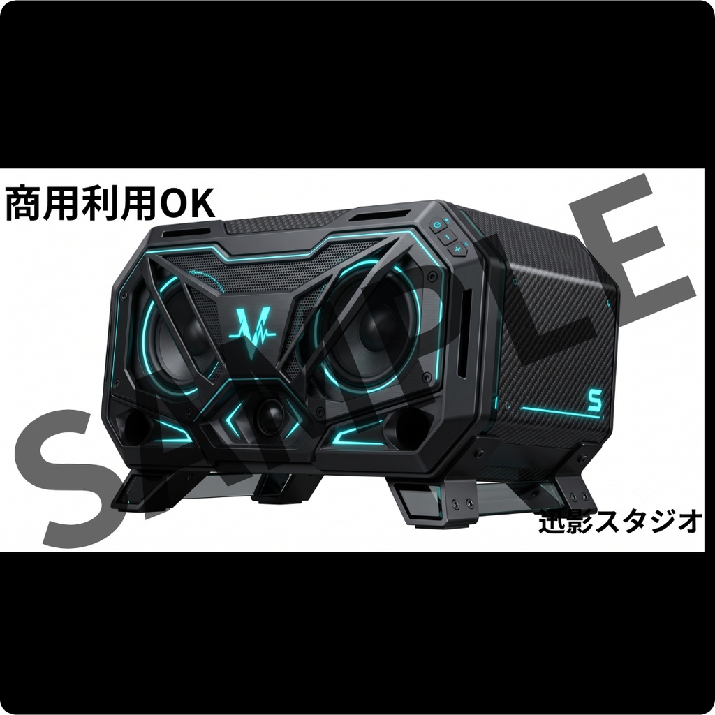 【商用利用OK】マットブラック×サイバーパンク 配信デスク素材35点セット|VTuber向け透過PNG