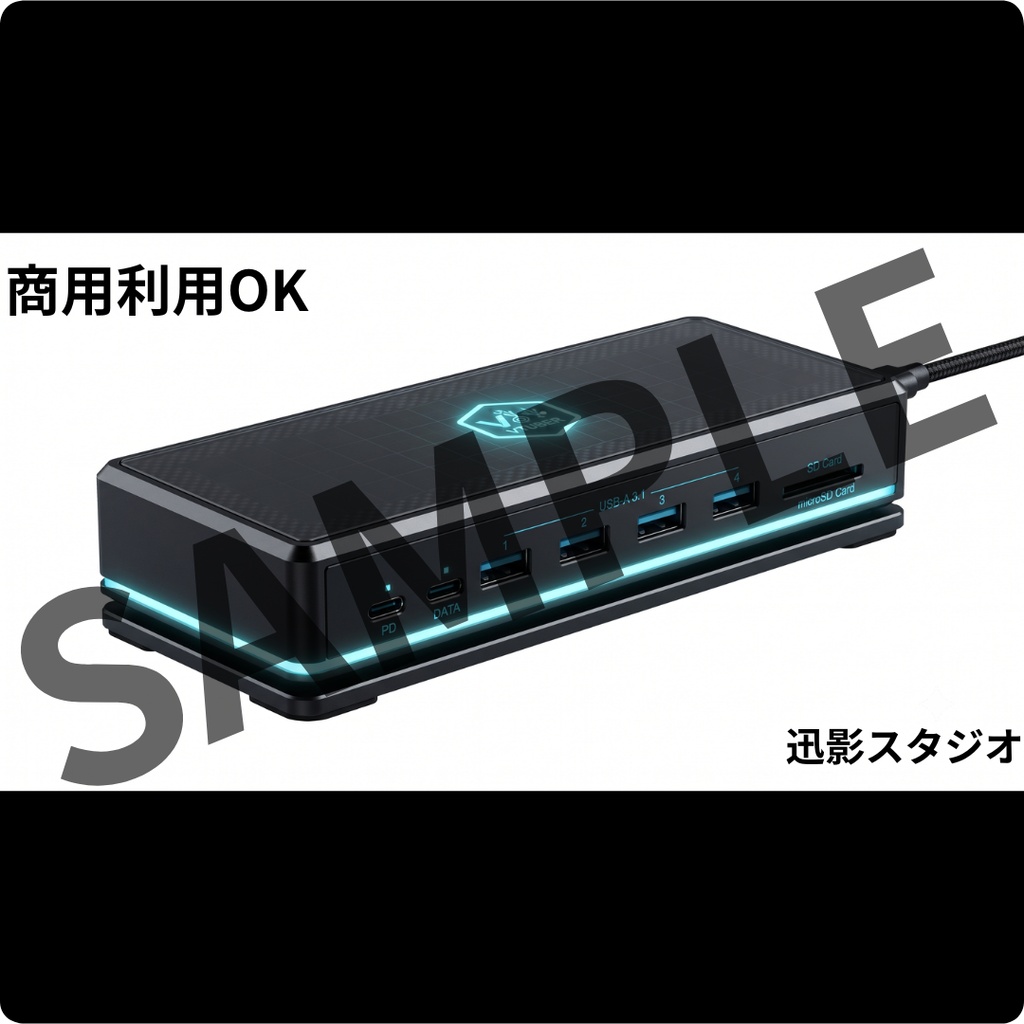 【商用利用OK】マットブラック×サイバーパンク 配信デスク素材35点セット|VTuber向け透過PNG