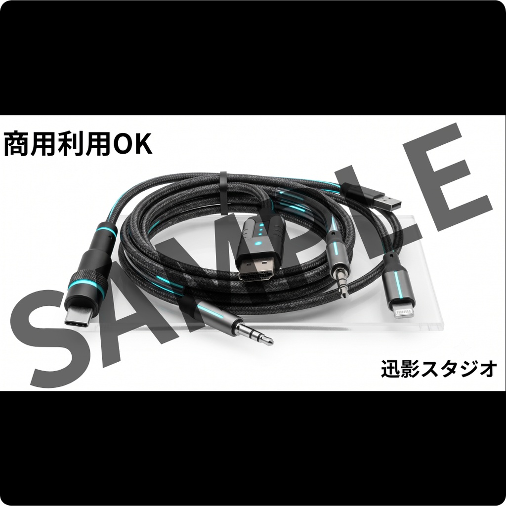 【商用利用OK】マットブラック×サイバーパンク 配信デスク素材35点セット|VTuber向け透過PNG