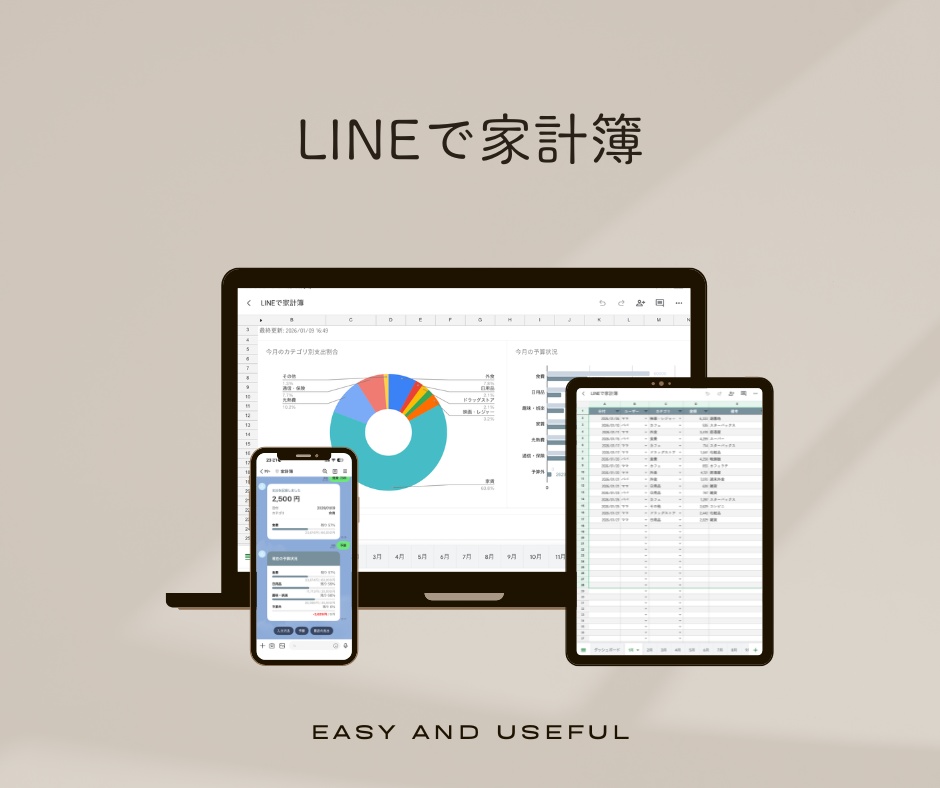 LINEで家計簿｜メッセージを送るだけで家計管理