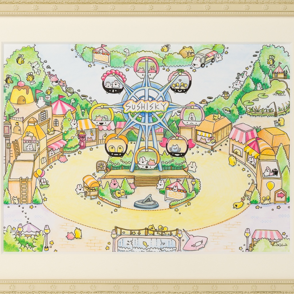 ドコドコランド原画「大観覧車 SUSHI SKY」