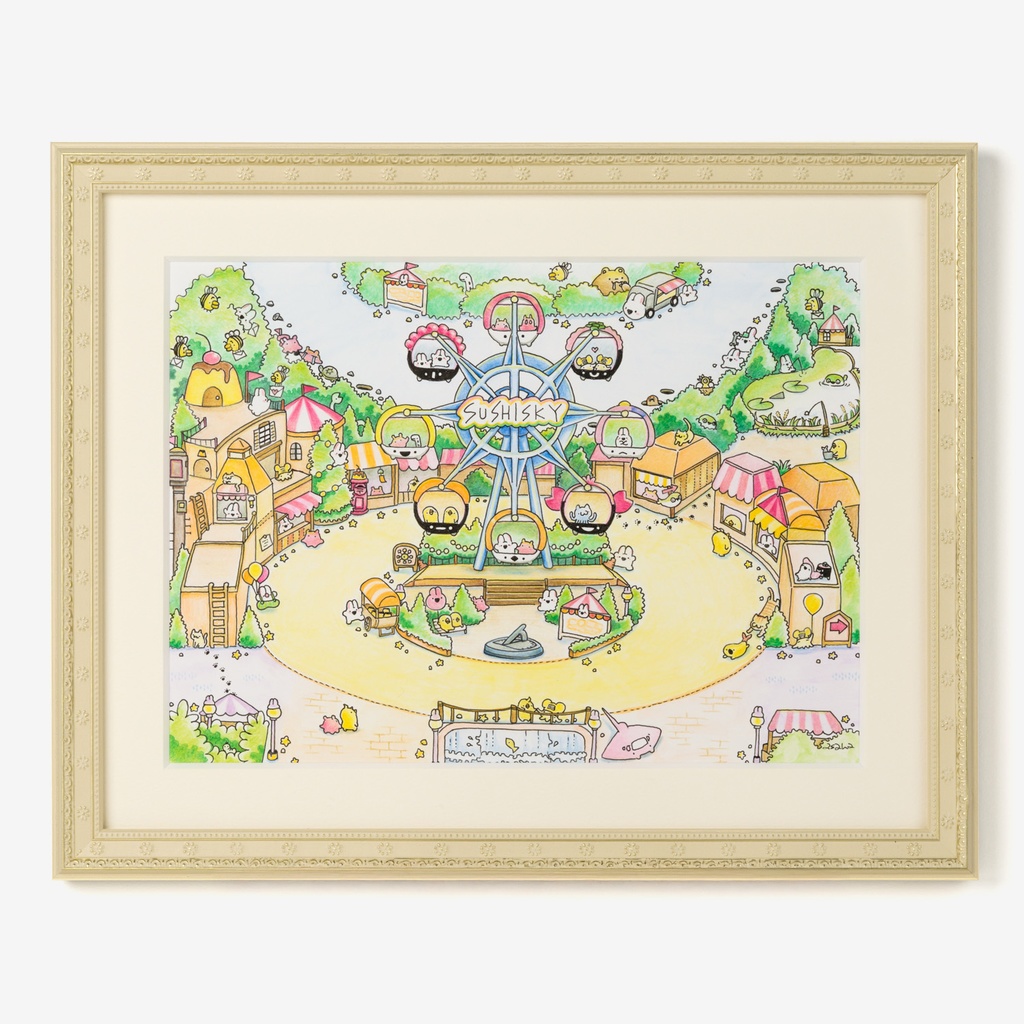 ドコドコランド原画「大観覧車 SUSHI SKY」