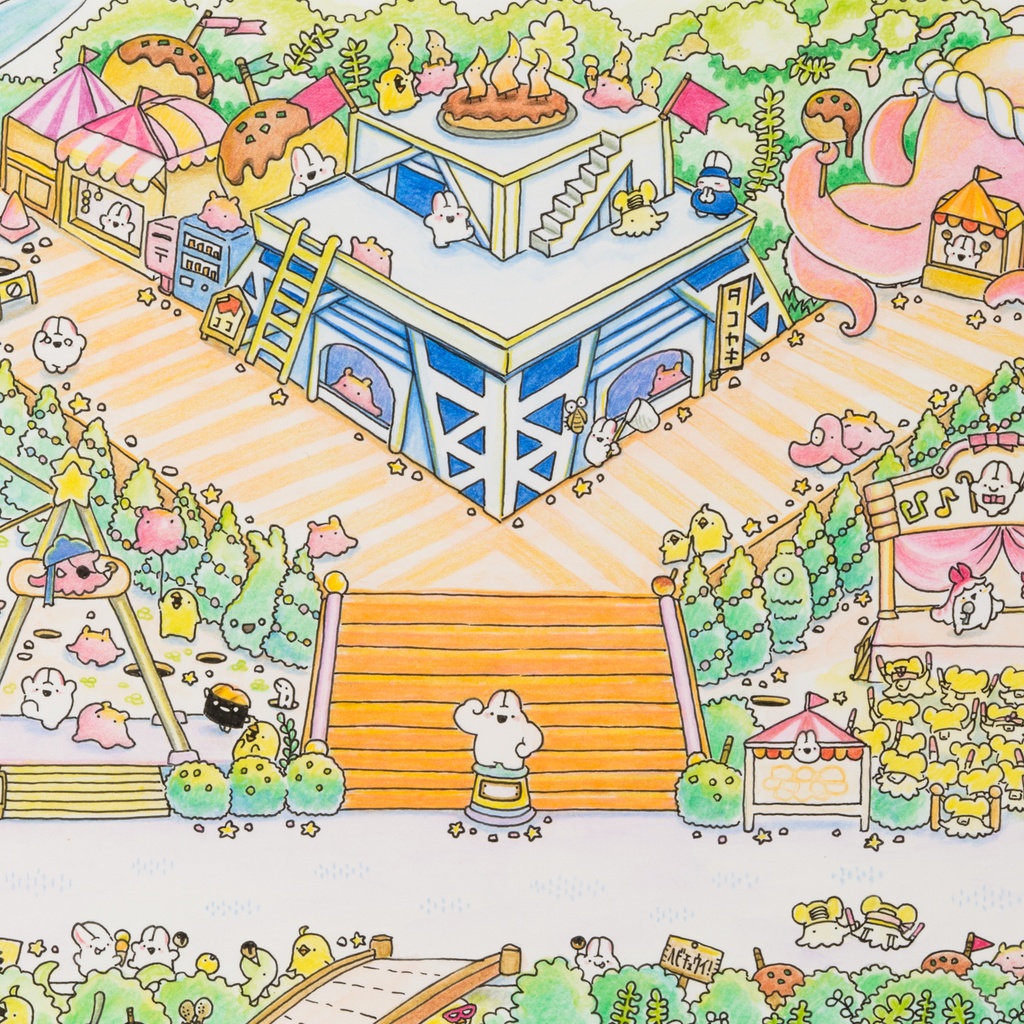 ドコドコランド原画「オオサカパビリオン」