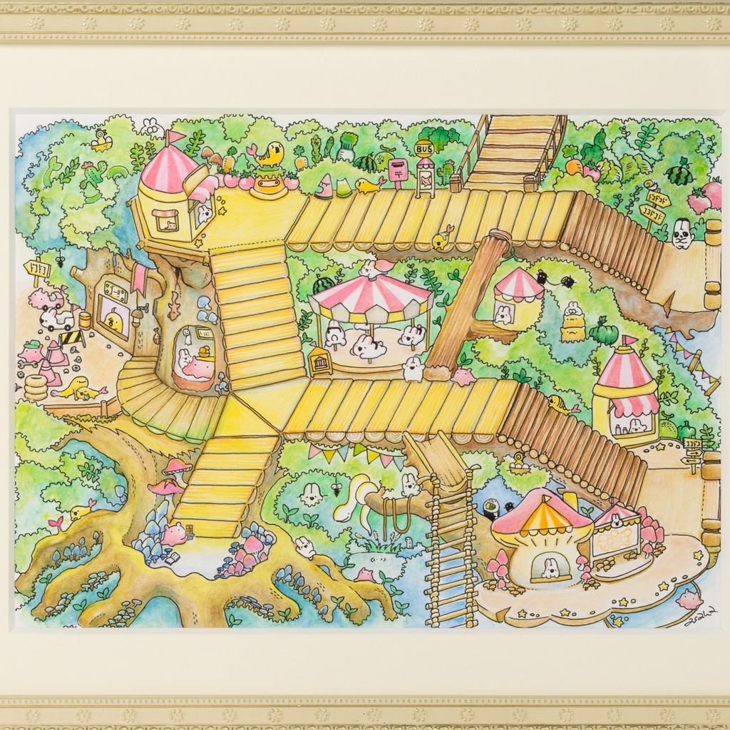 ドコドコランド原画「ツリーハウス」