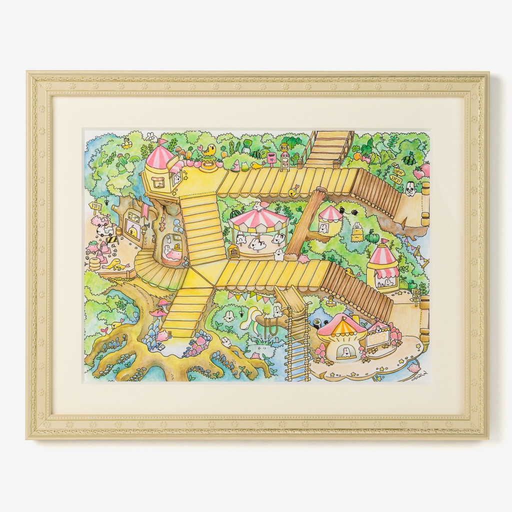 ドコドコランド原画「ツリーハウス」