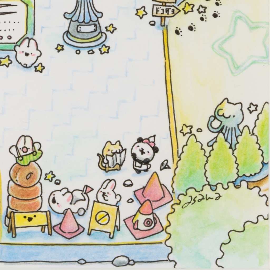 ドコドコランド原画「ロケットラボ」