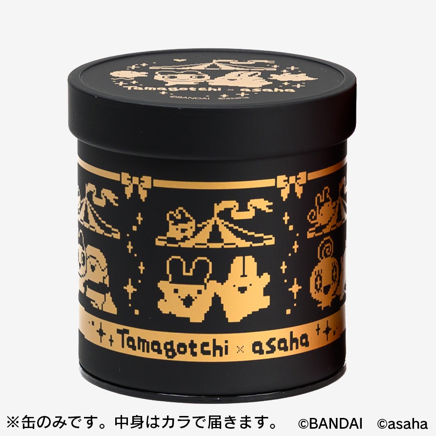 たまごっち×asaha デザイン缶(黒) ※中身無し