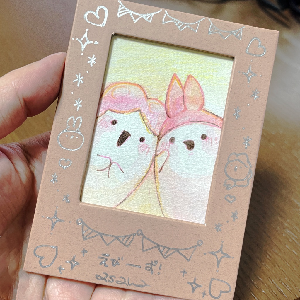 (ミニ原画)ドコドコうさぎ・えびーず・エビフライ&メンダコ