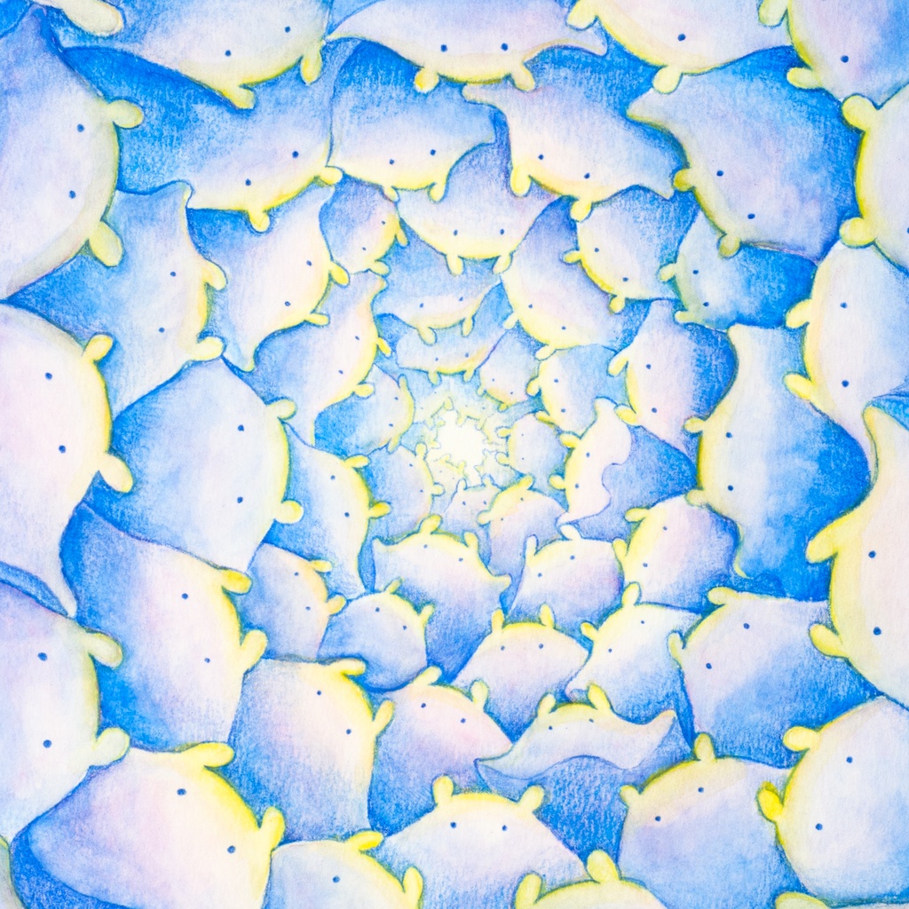 【原画】メンダコ天国(青)