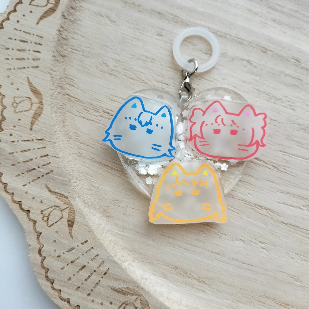 学マス信号機っぽいねこめじるしチャーム