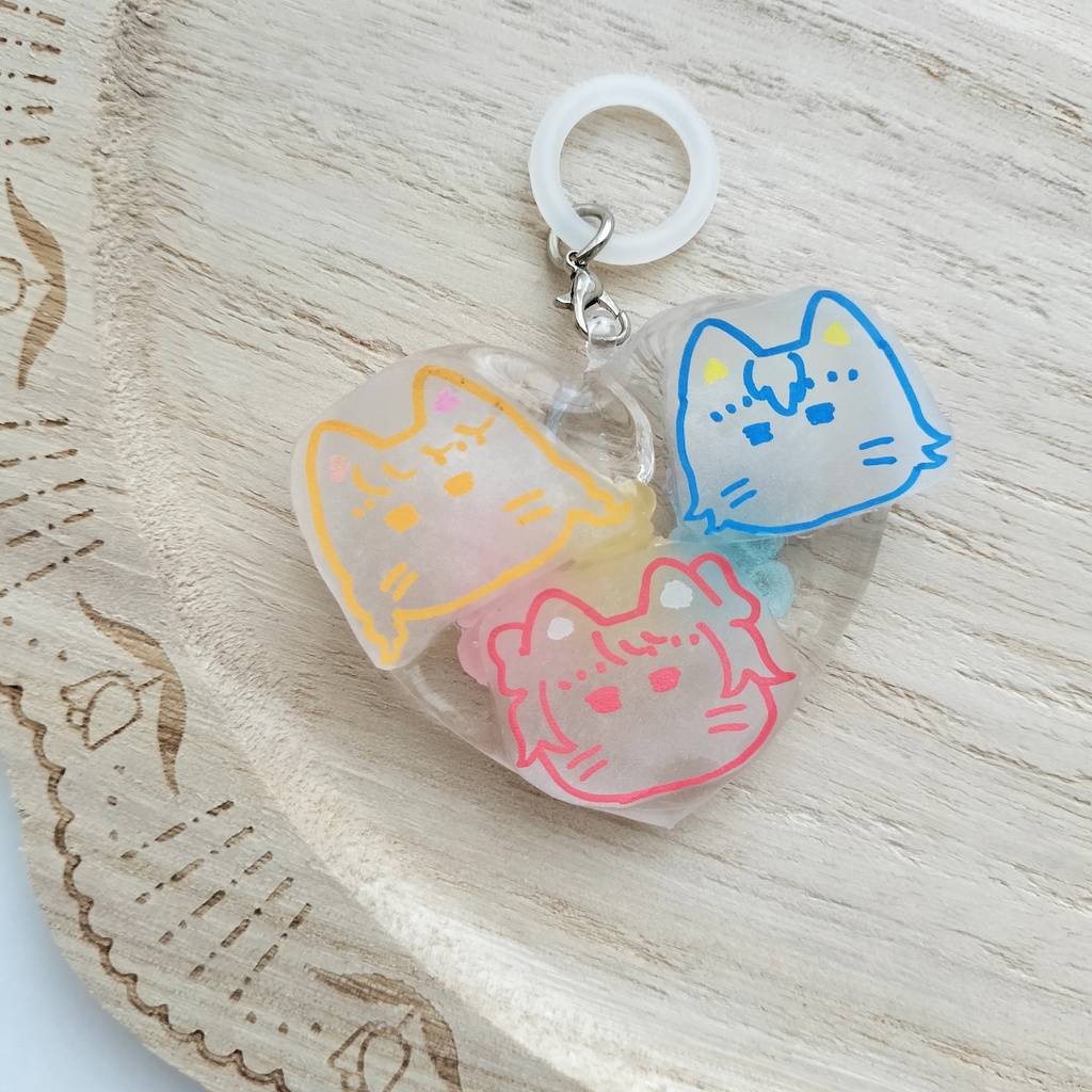 学マス信号機っぽいねこめじるしチャーム