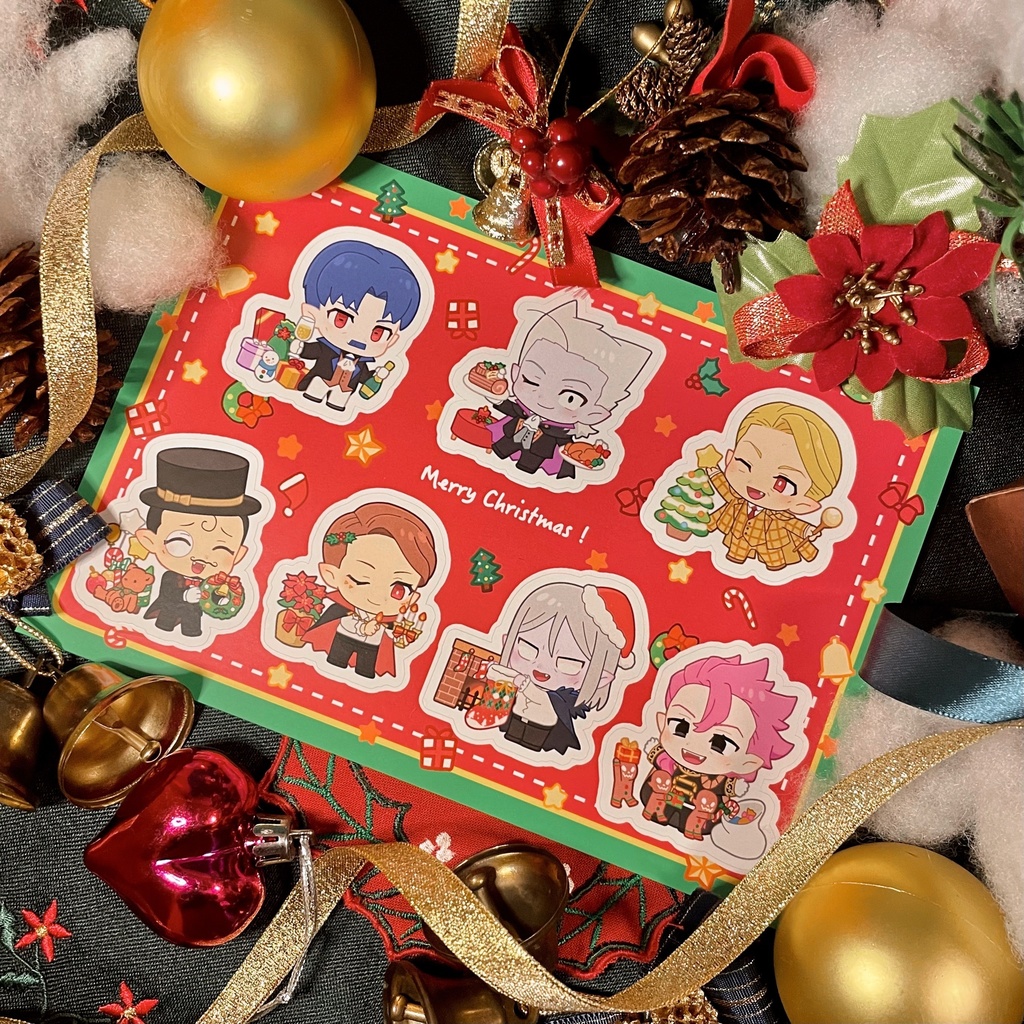 古き血クリスマスハーフカットシール