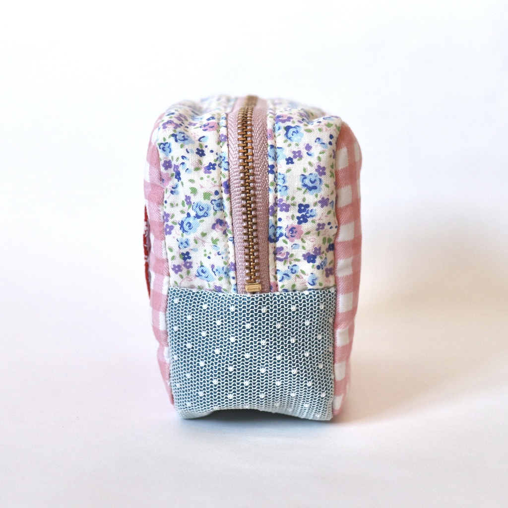 ハートパッチワークポーチ