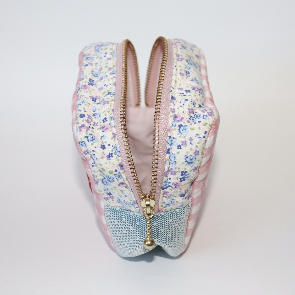 ハートパッチワークポーチ