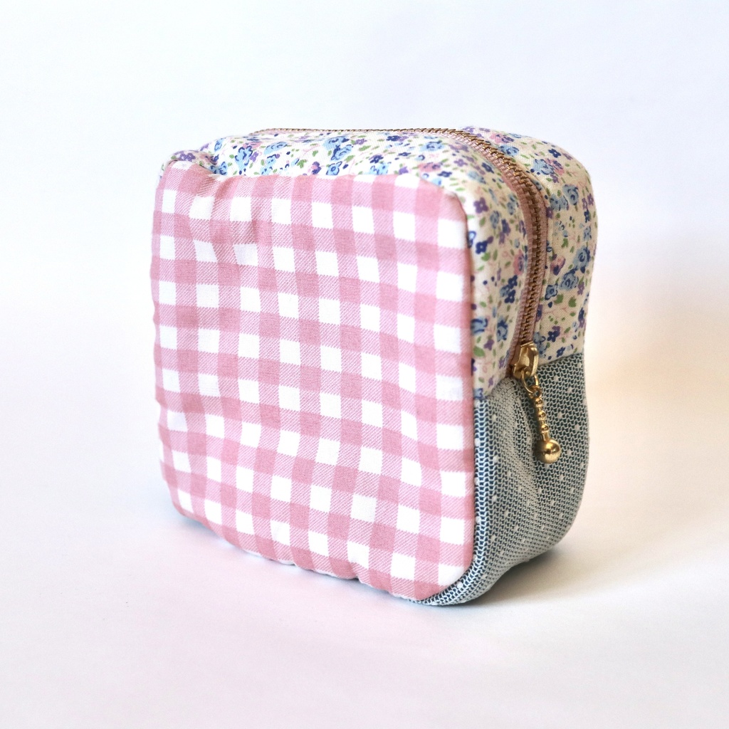 ハートパッチワークポーチ