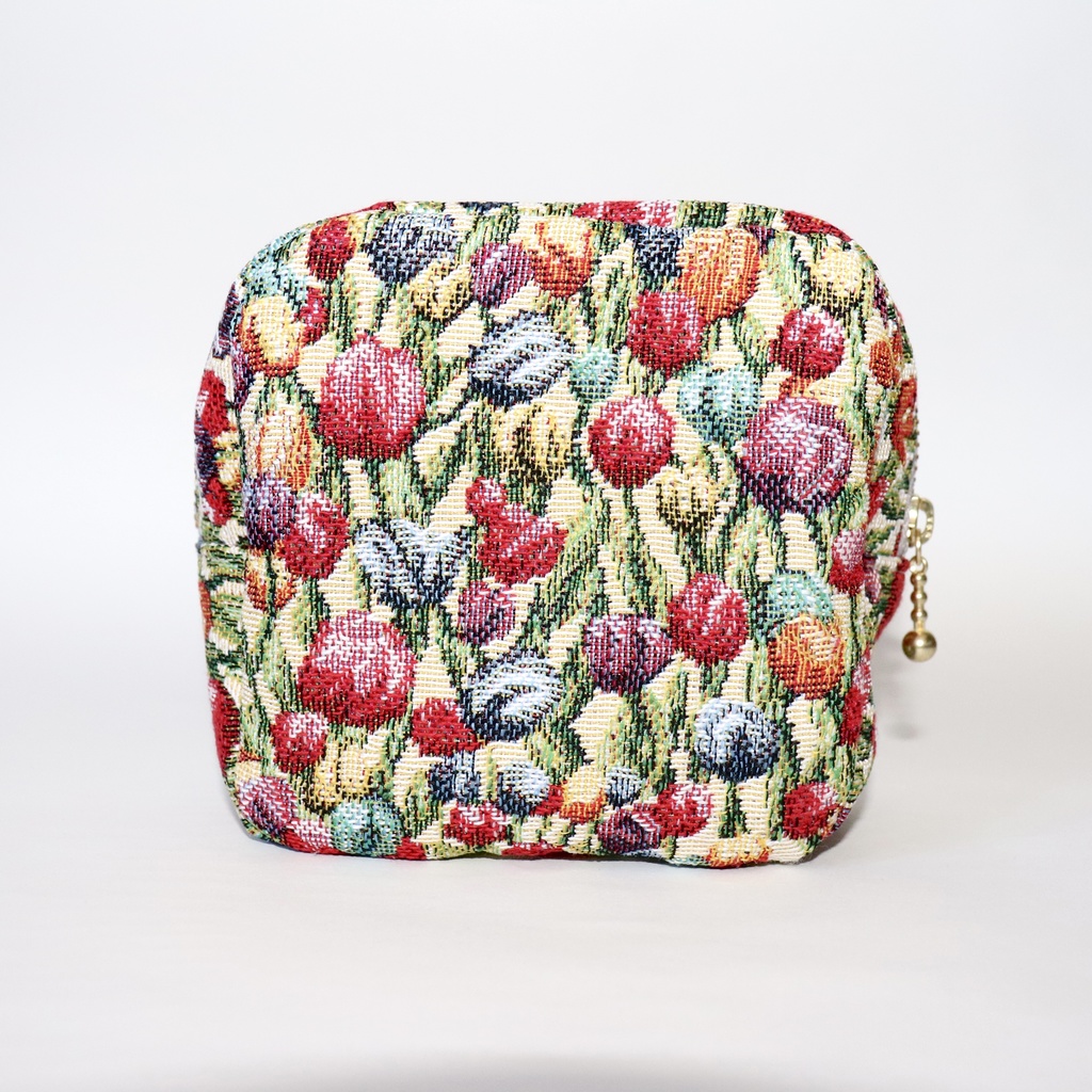 パールリボン付チューリップゴブランポーチ