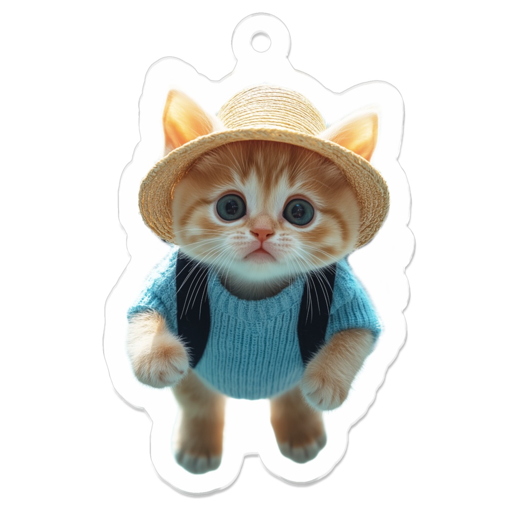 【アクリルキーホルダー】カメラ目線のむぎ