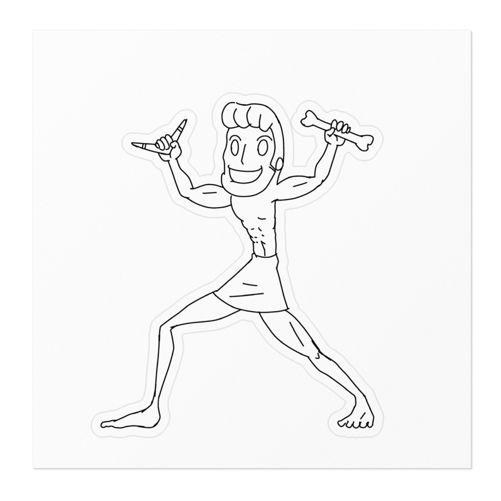 細マッチョ不審者ステッカー