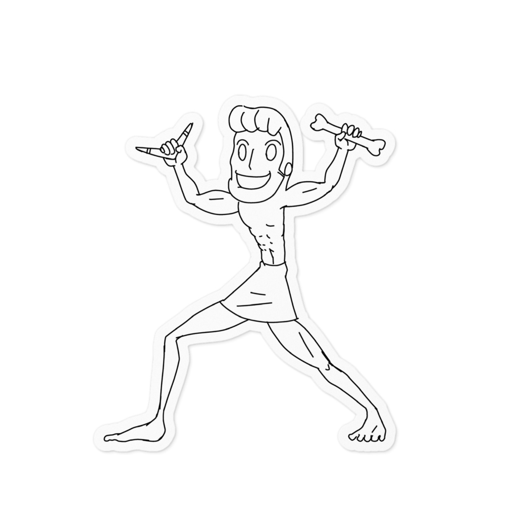 細マッチョ不審者ステッカー