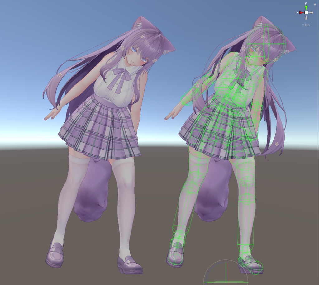 【萌 HAIR PB&PB_C】預設頭髮骨頭調整+全身碰撞球