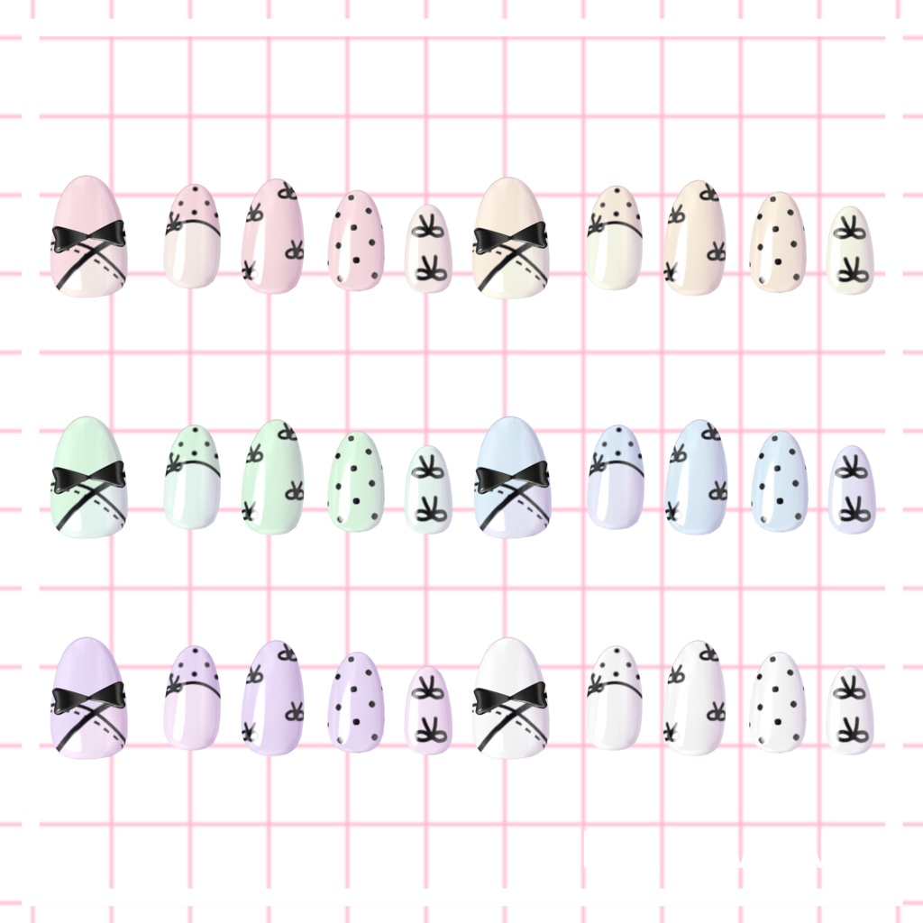 【10アバター対応】 Dot Love Nail