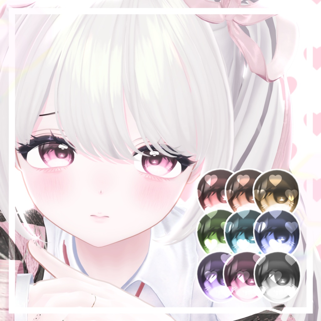 【10アバター対応】 Red Beryl Eye Texture