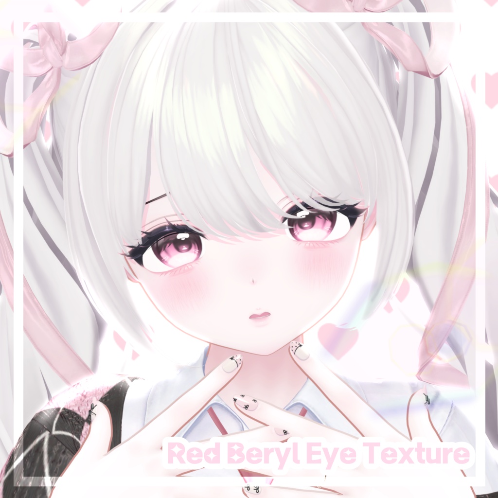 【10アバター対応】 Red Beryl Eye Texture