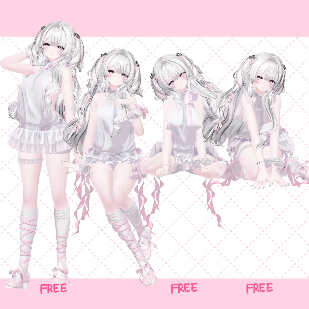 【無料版あり】4ngel cat pose set 1