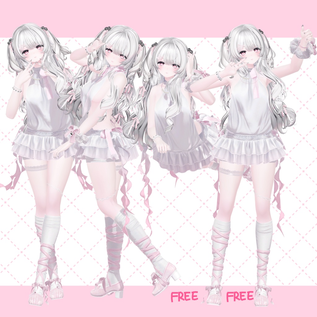 【無料版あり】4ngel cat pose set 1