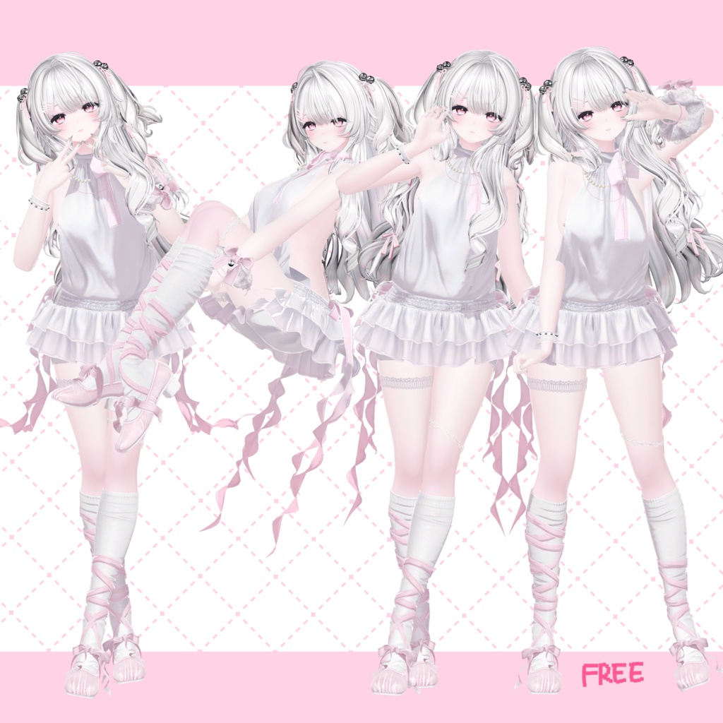 【無料版あり】4ngel cat pose set 1