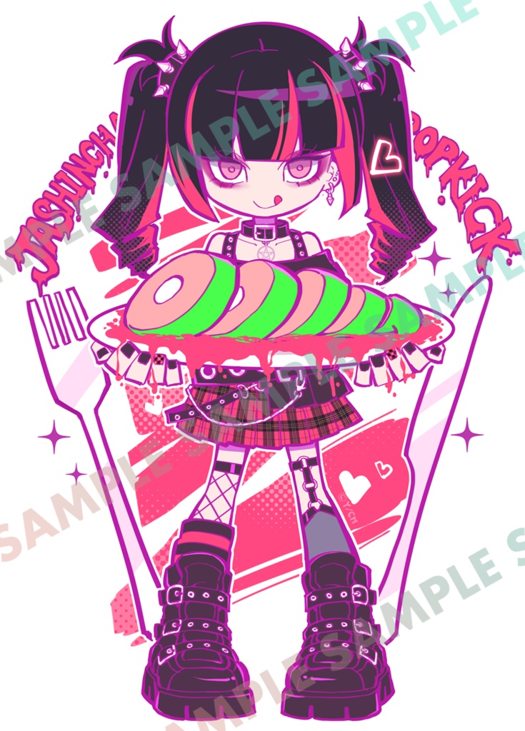 【受注生産】ゆりねTシャツ(パンク)白・黒【9月発送】