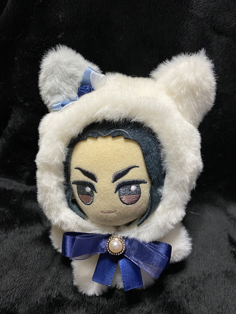 ちびぐるみ ぬい服 しろねこ(グレー)