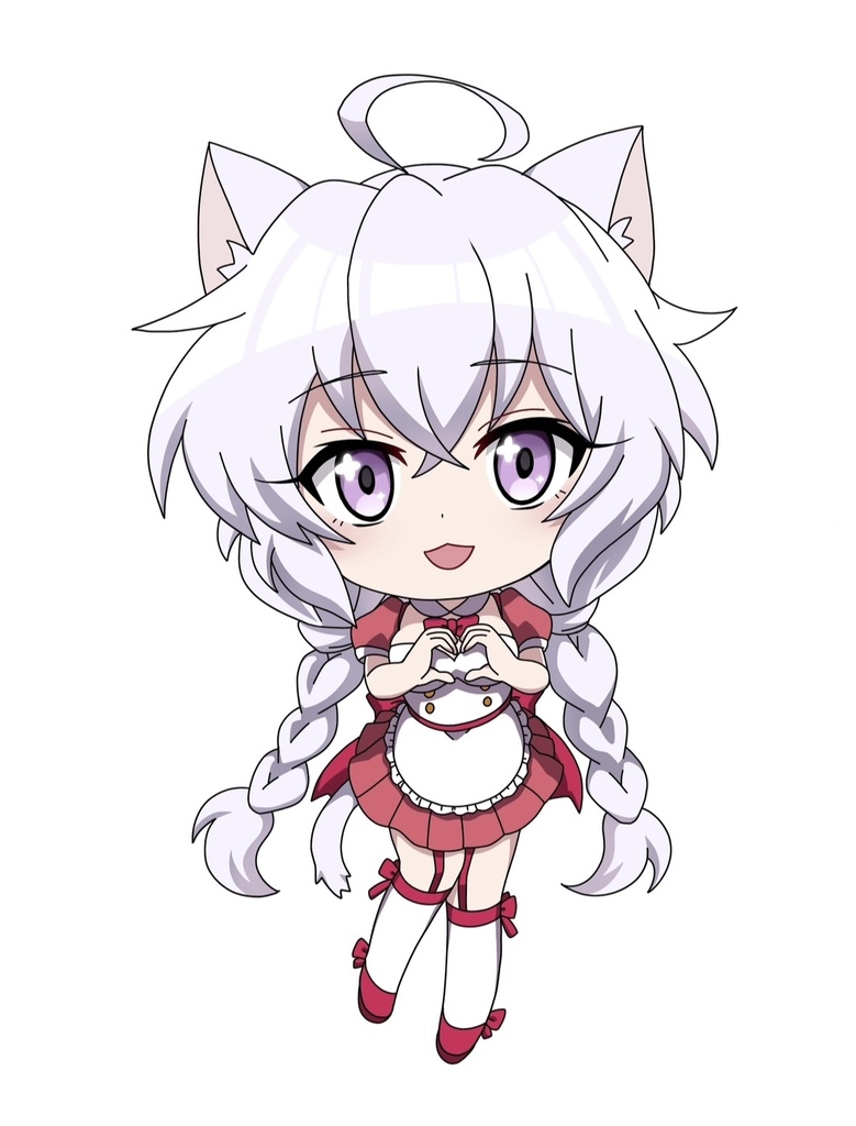 ネコメイド雪音クリス　アクリルキーホルダー