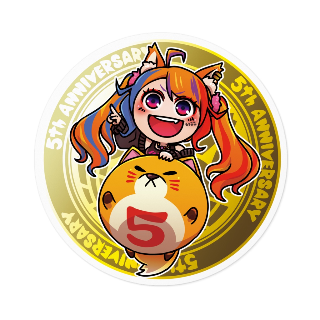 ICOCO5周年ステッカー(100mm×100mm)