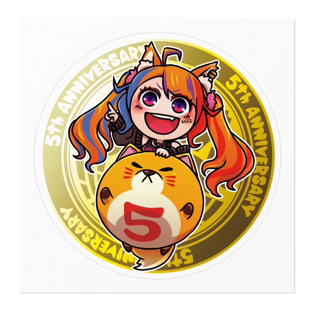 ICOCO5周年ステッカー(100mm×100mm)