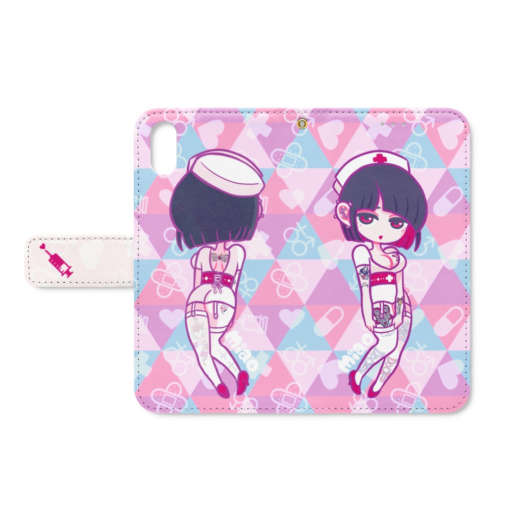 手帳型iPhoneケース(ナース)