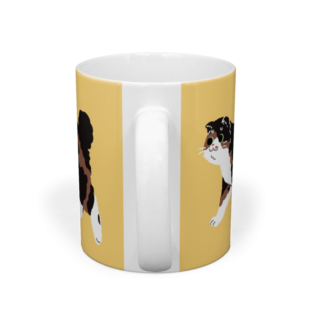 パノラマ失敗ネコチャンマグカップ(三毛猫)