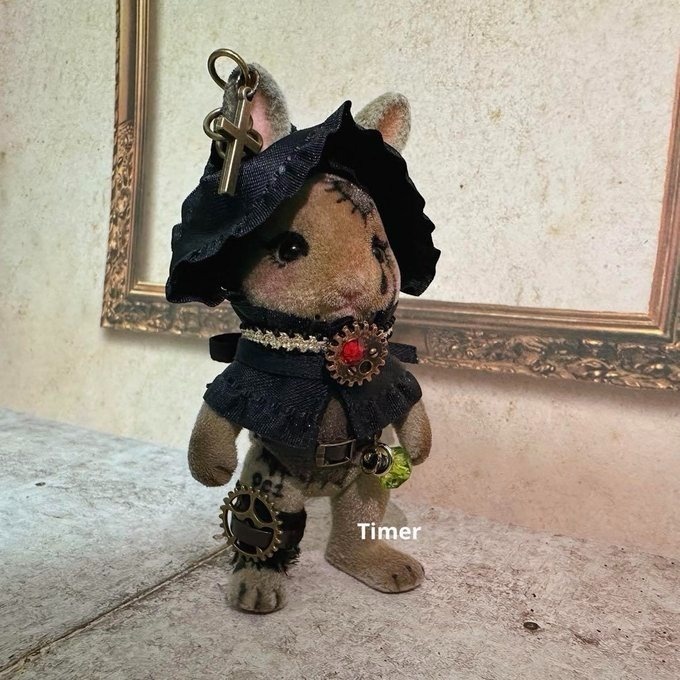 カスタム ウサギファミリー シルバニアファミリーの人形 グレー OC1 アサシン