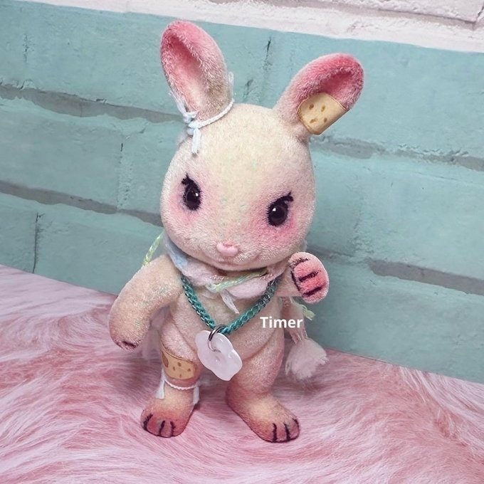 カスタム ウサギファミリー シルバニアファミリーの人形 「summer playful bunny 」 Flory