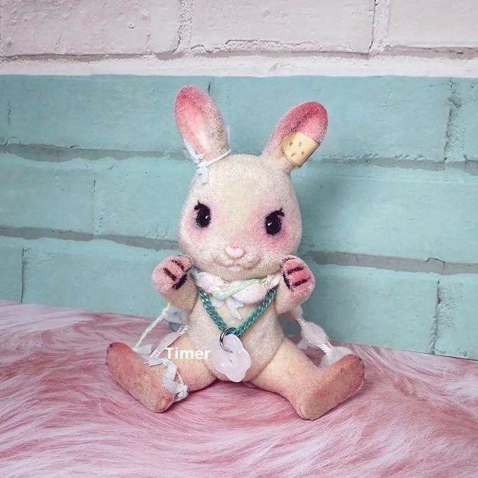 カスタム ウサギファミリー シルバニアファミリーの人形 「summer playful bunny 」 Flory