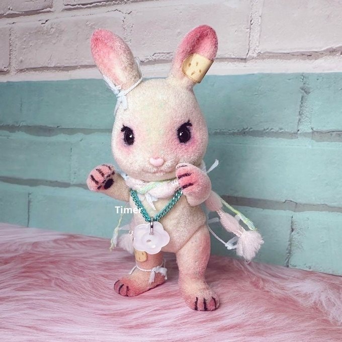 カスタム ウサギファミリー シルバニアファミリーの人形 「summer playful bunny 」 Flory