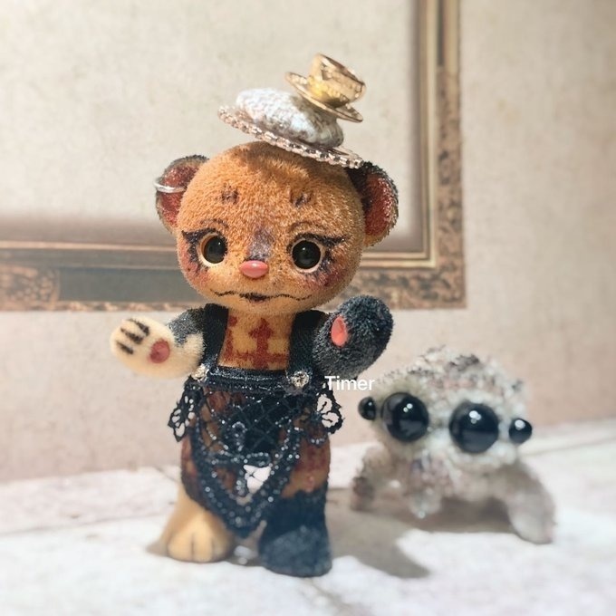 ハニーベア カスタム ミモザ モミジ 歪み帽子 34