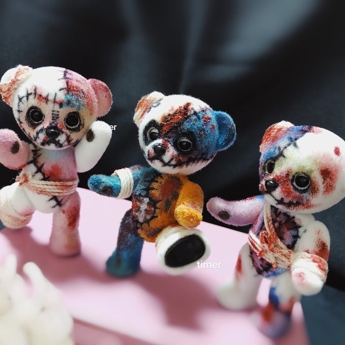 ハニーベア ハロウィン ゾンビ レンゲ カスタム Frank 三兄弟 妹 Fanny 09