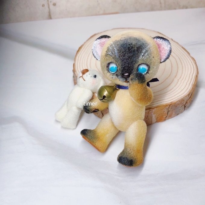 ハニーベア カスタム ミモザ ブルーホワイト シャム猫 シャムねこ ねこ ダーク 25