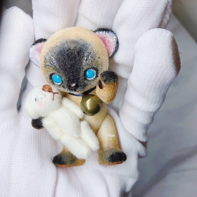 ハニーベア カスタム ミモザ ブルーホワイト シャム猫 シャムねこ ねこ ダーク 25