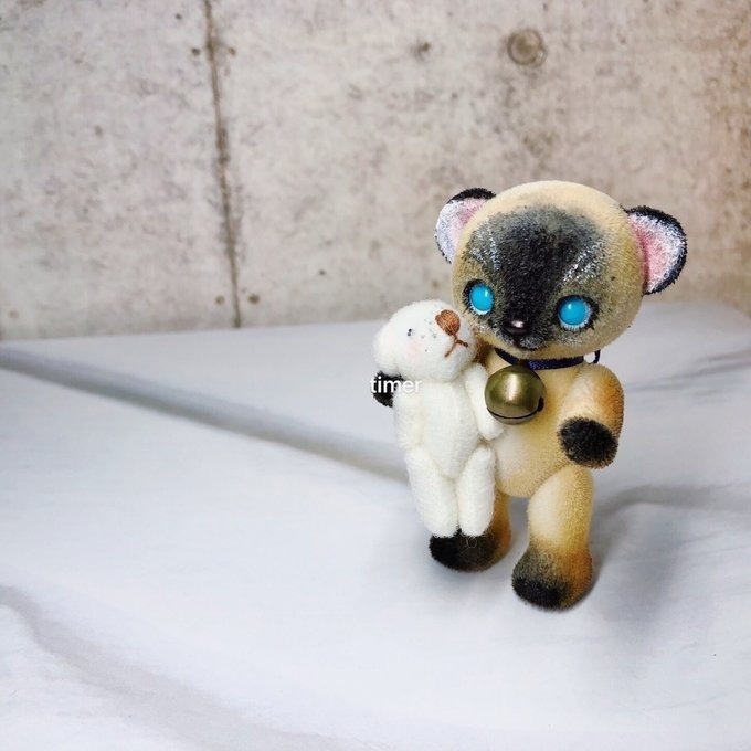 ハニーベア カスタム ミモザ ブルーホワイト シャム猫 シャムねこ ねこ ダーク 25