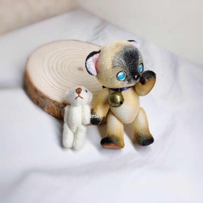 ハニーベア カスタム ミモザ ブルーホワイト シャム猫 シャムねこ ねこ ダーク 25