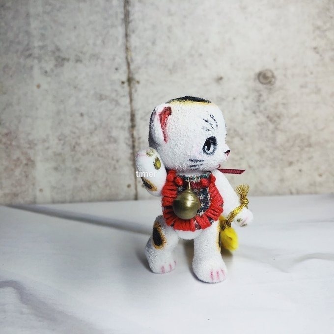 ハニーベア カスタム ミモザ ホワイト 招き猫 ラッキー 20